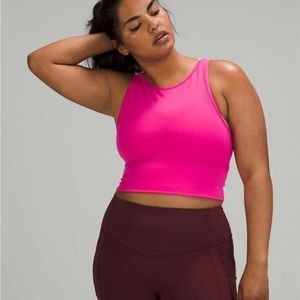 Lululemon Sonic Pink Power Pivot Ribbed Tank